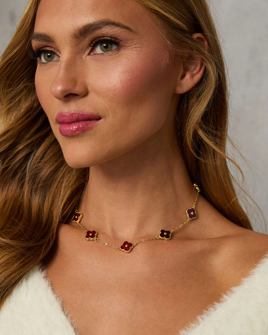 Madeline Clover Charm Necklace - Image 11