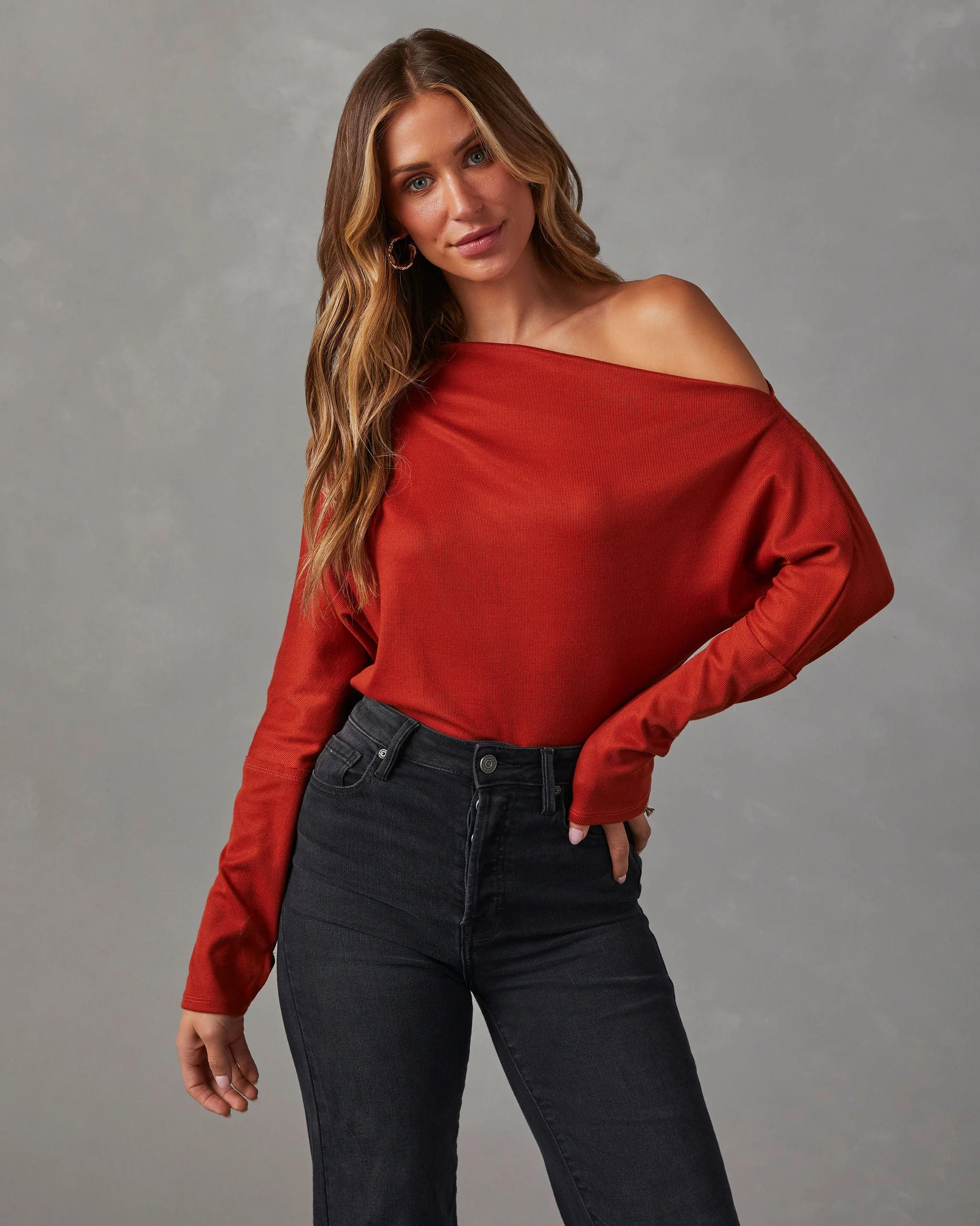 A Wow Moment Asymmetrical Long Sleeve Top - Image 7
