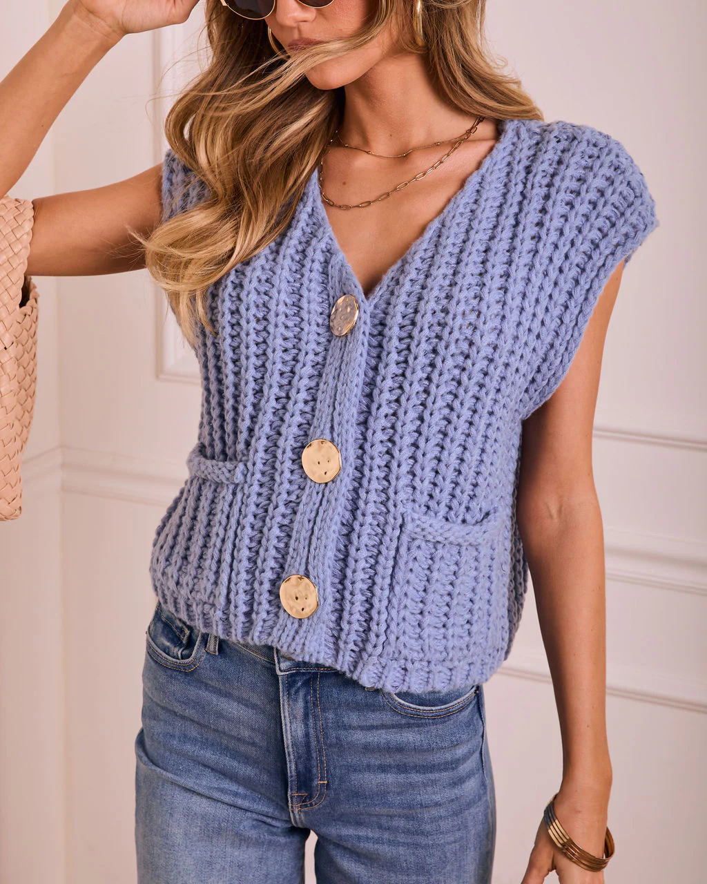 After Winter Sleeveless Ribbed Knit Sweater - Image 7