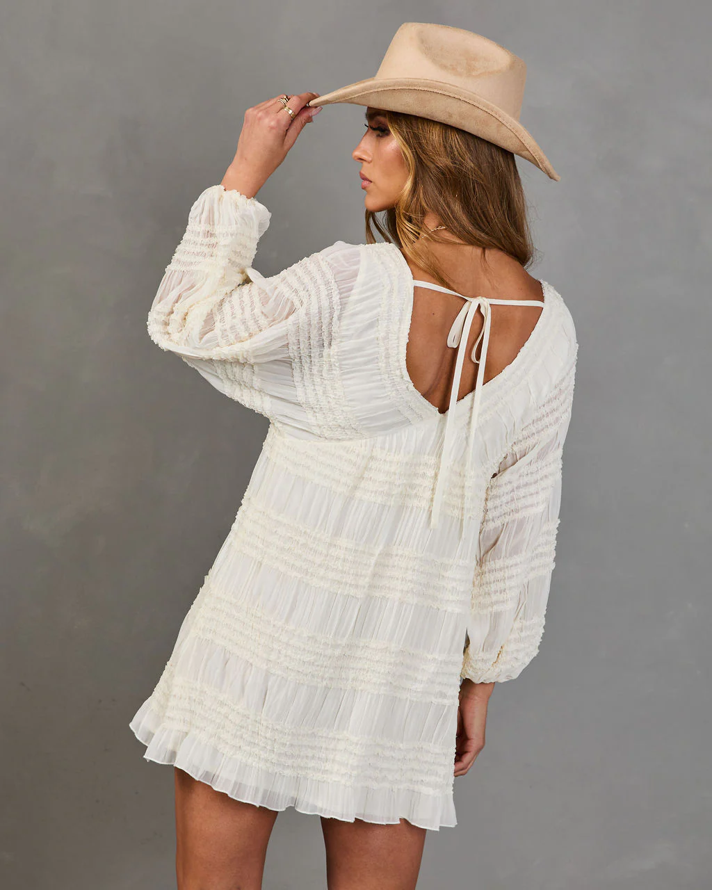 Afternoon Haze Ruffle Trim Mini Dress - Image 4