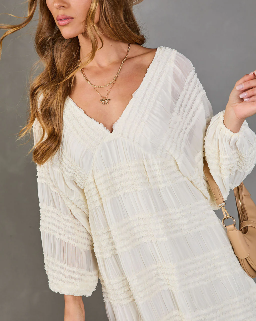 Afternoon Haze Ruffle Trim Mini Dress - Image 6