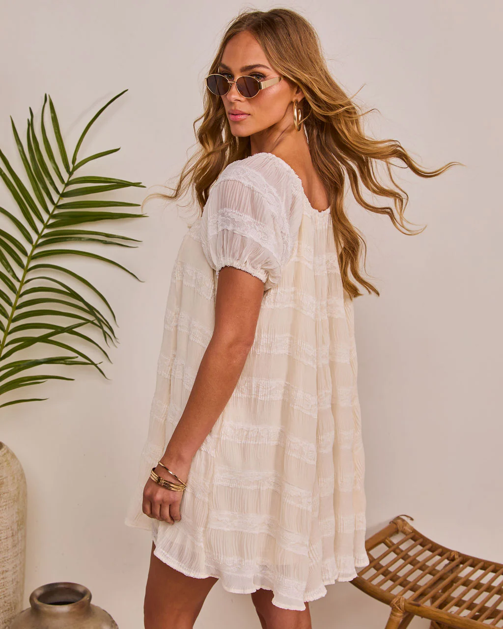 Airy Daydream Chiffon Babydoll Mini Dress - Image 4