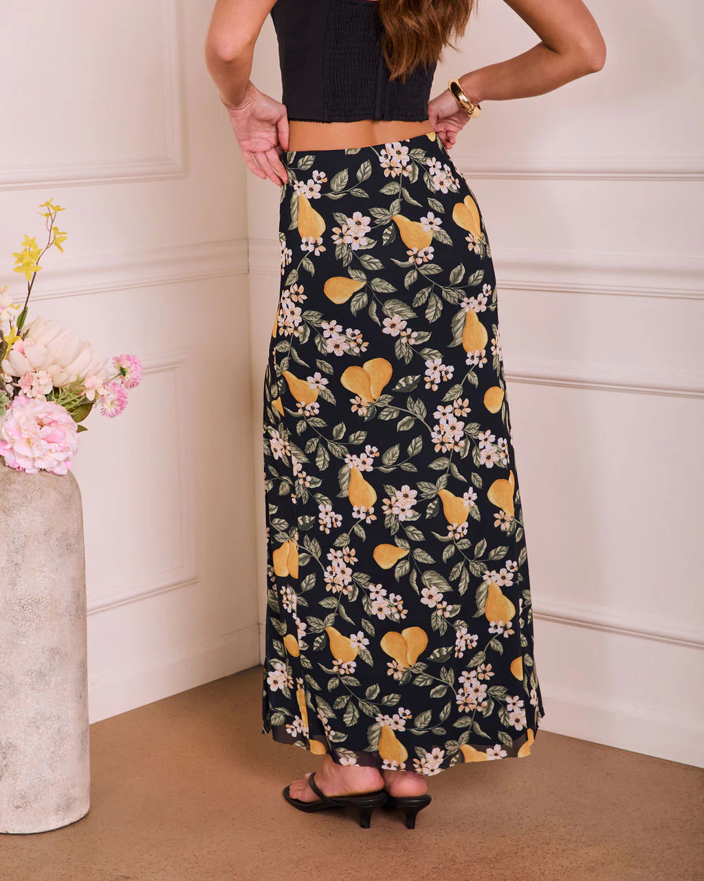 Airy Sol Fruit Floral Print Maxi Skirt - Image 4