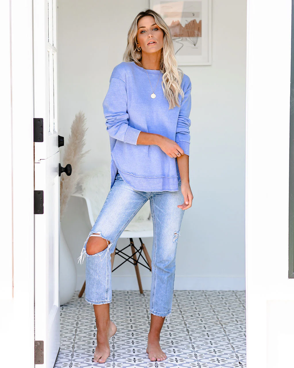 Al Fresco Cotton Blend Knit Pullover - Image 10