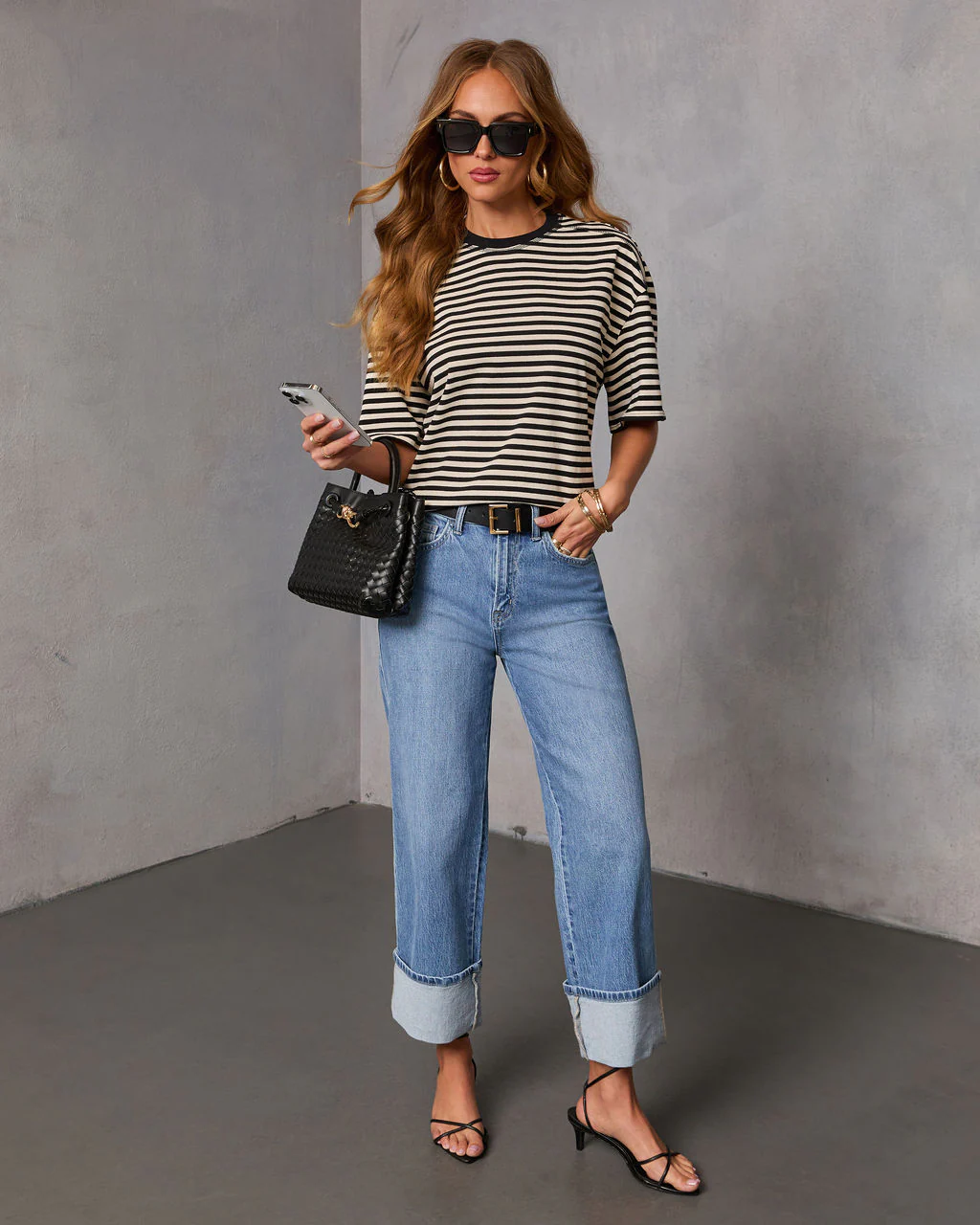 Alaine Striped Short Sleeve Top - Image 2