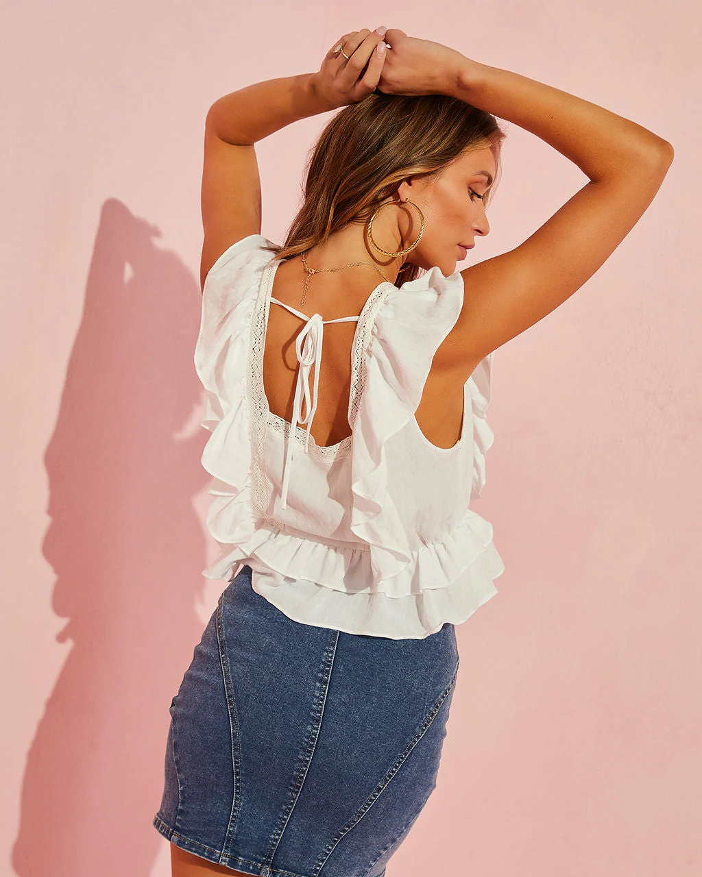 Aldina Ruffle Peplum Top - Image 7