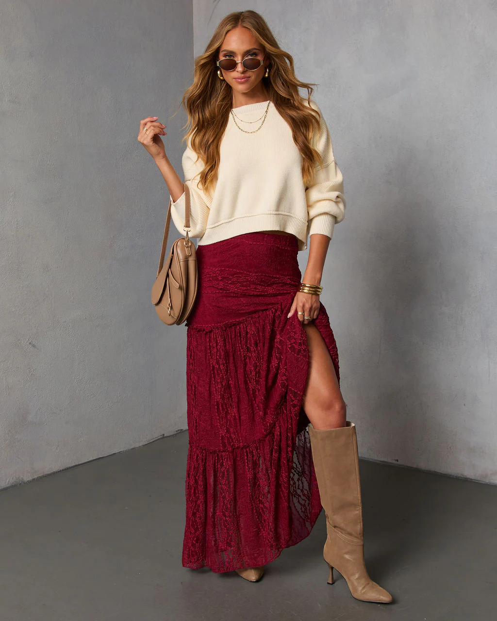 Alene Lace Maxi Skirt - Image 2