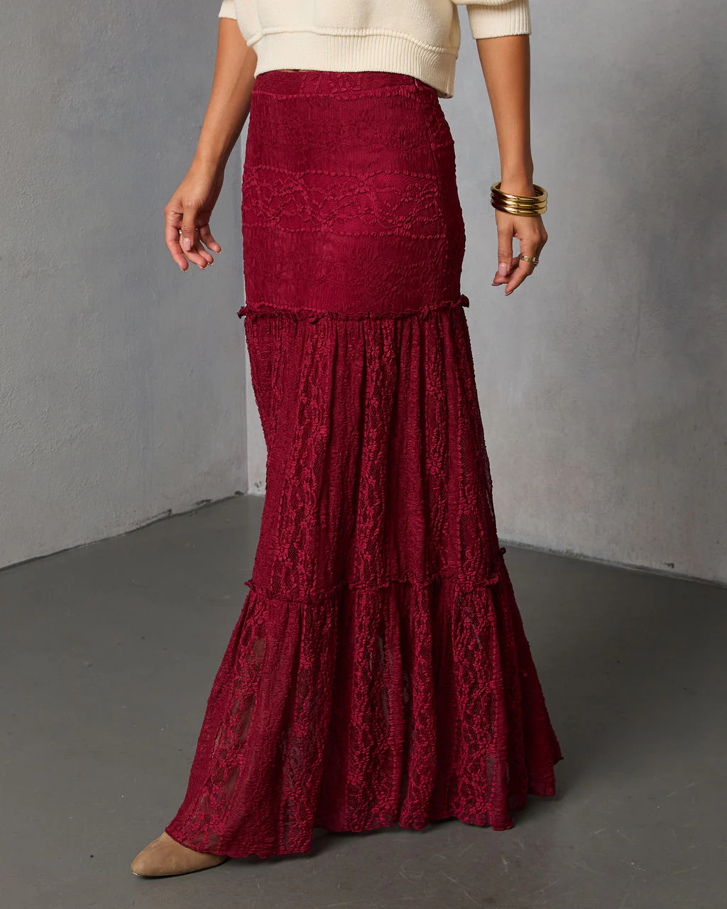 Alene Lace Maxi Skirt - Image 3
