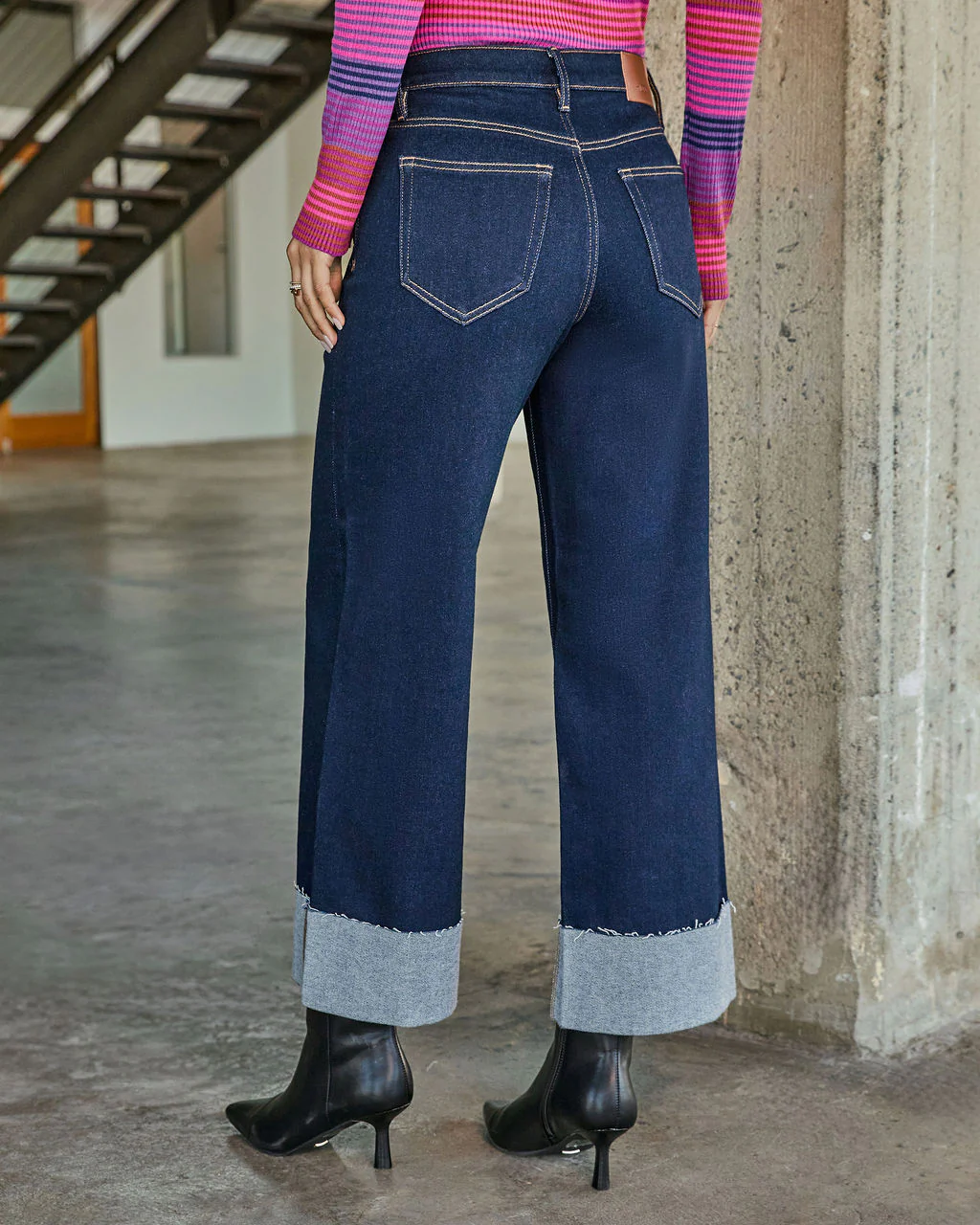 Alida Super Stretch High Rise Wide Leg Jeans - Image 4