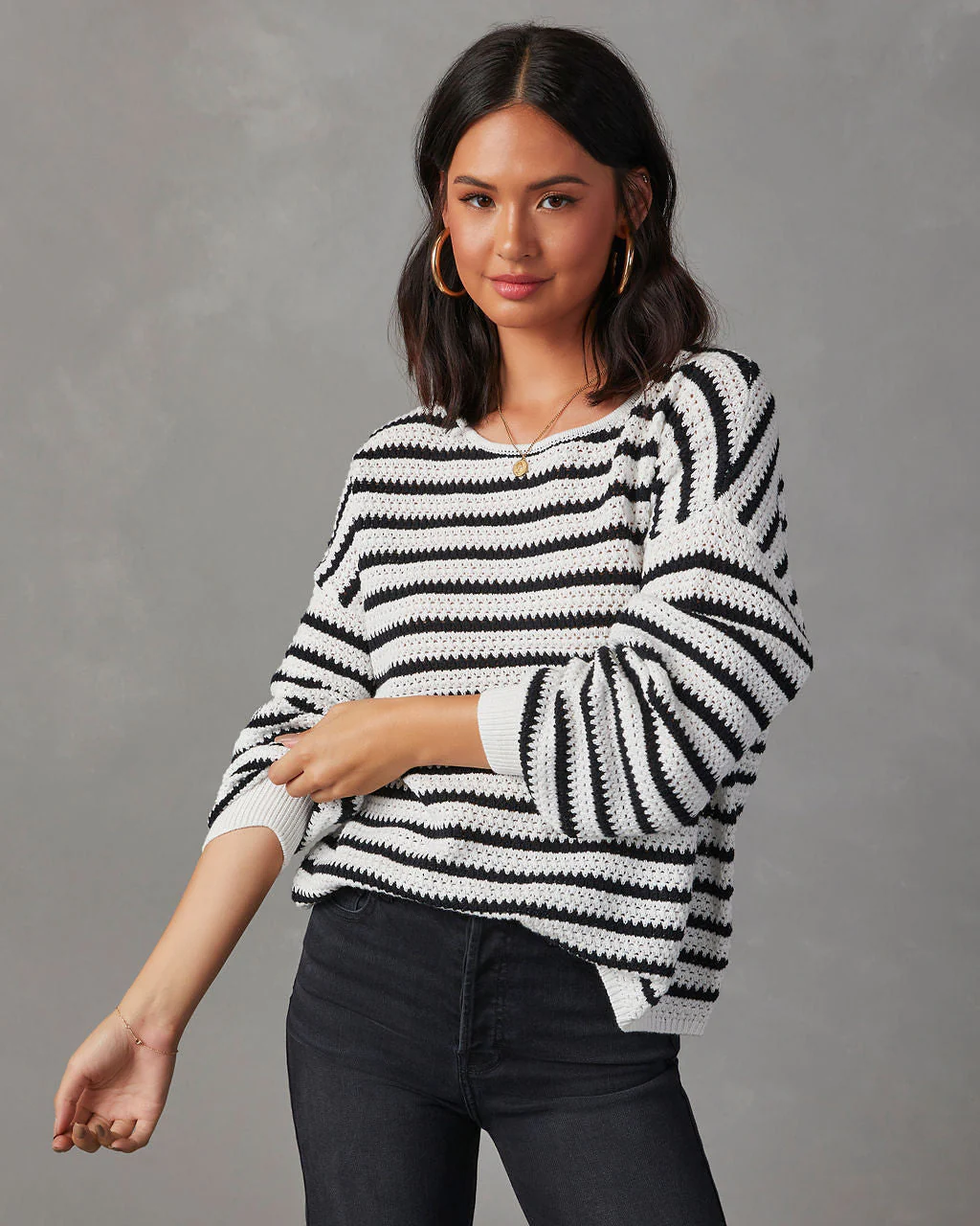 All The Time Striped Pullover Sweater - Image 7