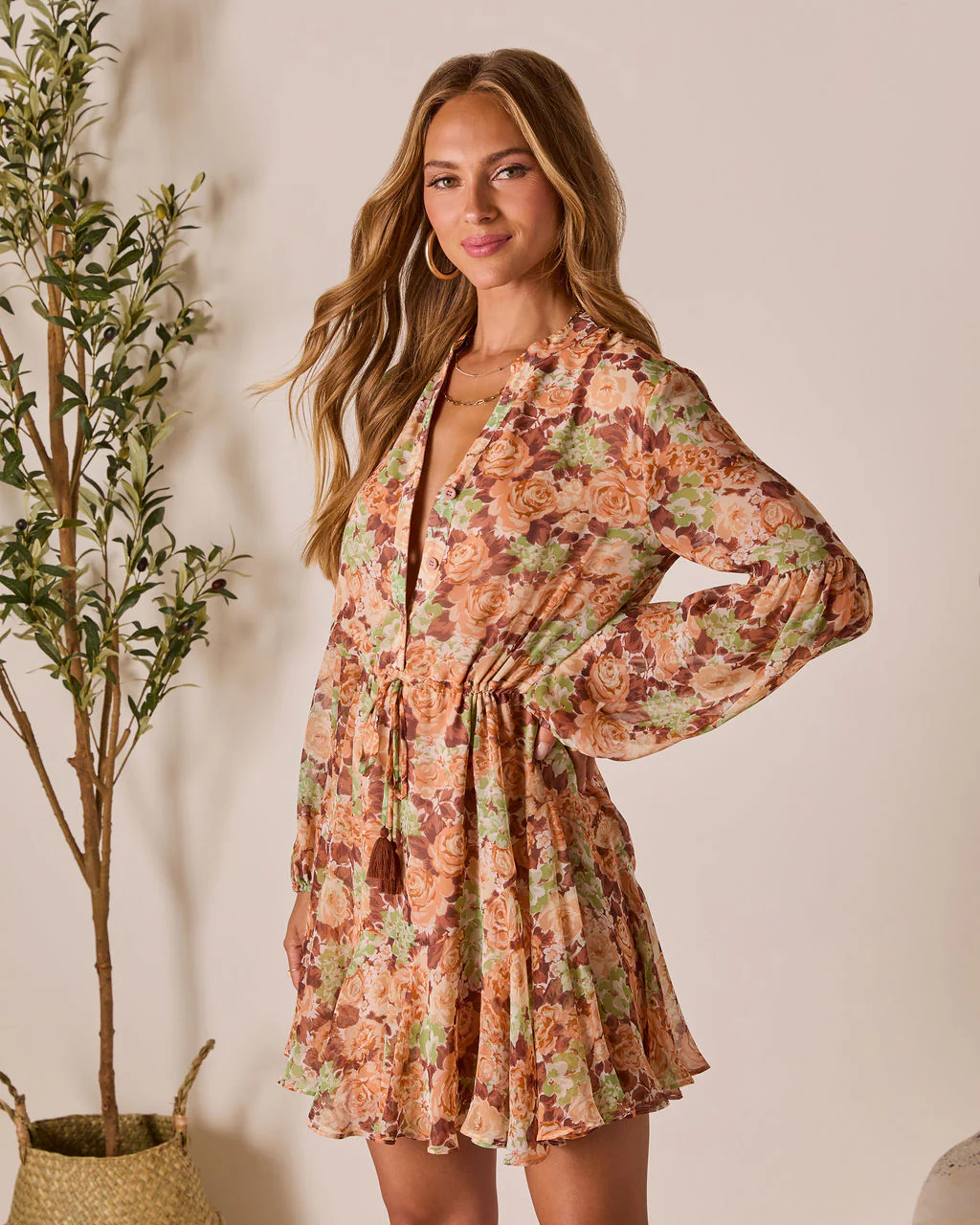 Allenah Drawstring Mini Dress - Image 3