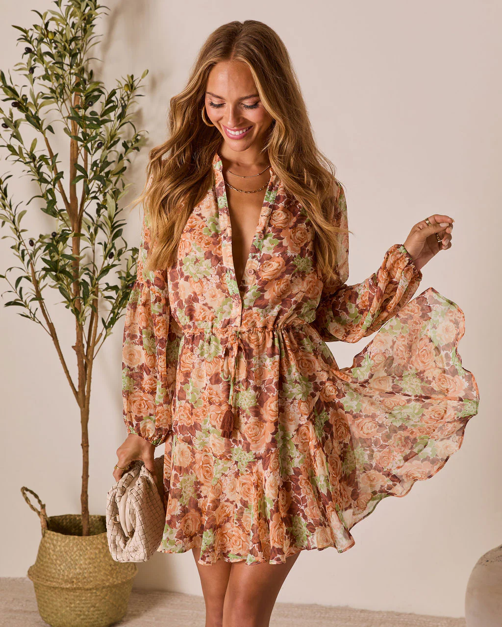 Allenah Drawstring Mini Dress - Image 5