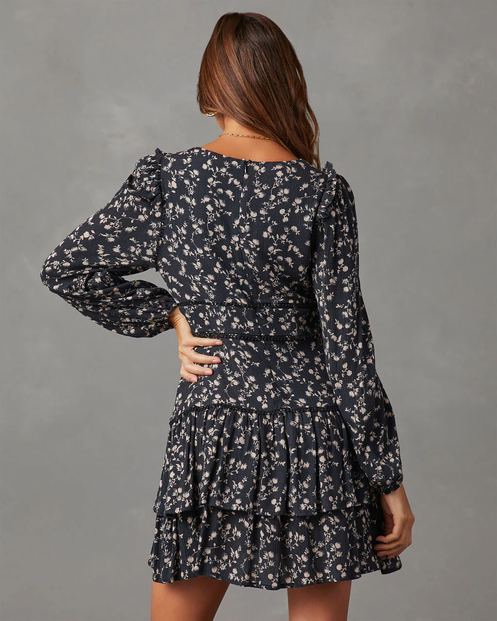 Allie Floral Short Sleeve Mini Dress - Image 4