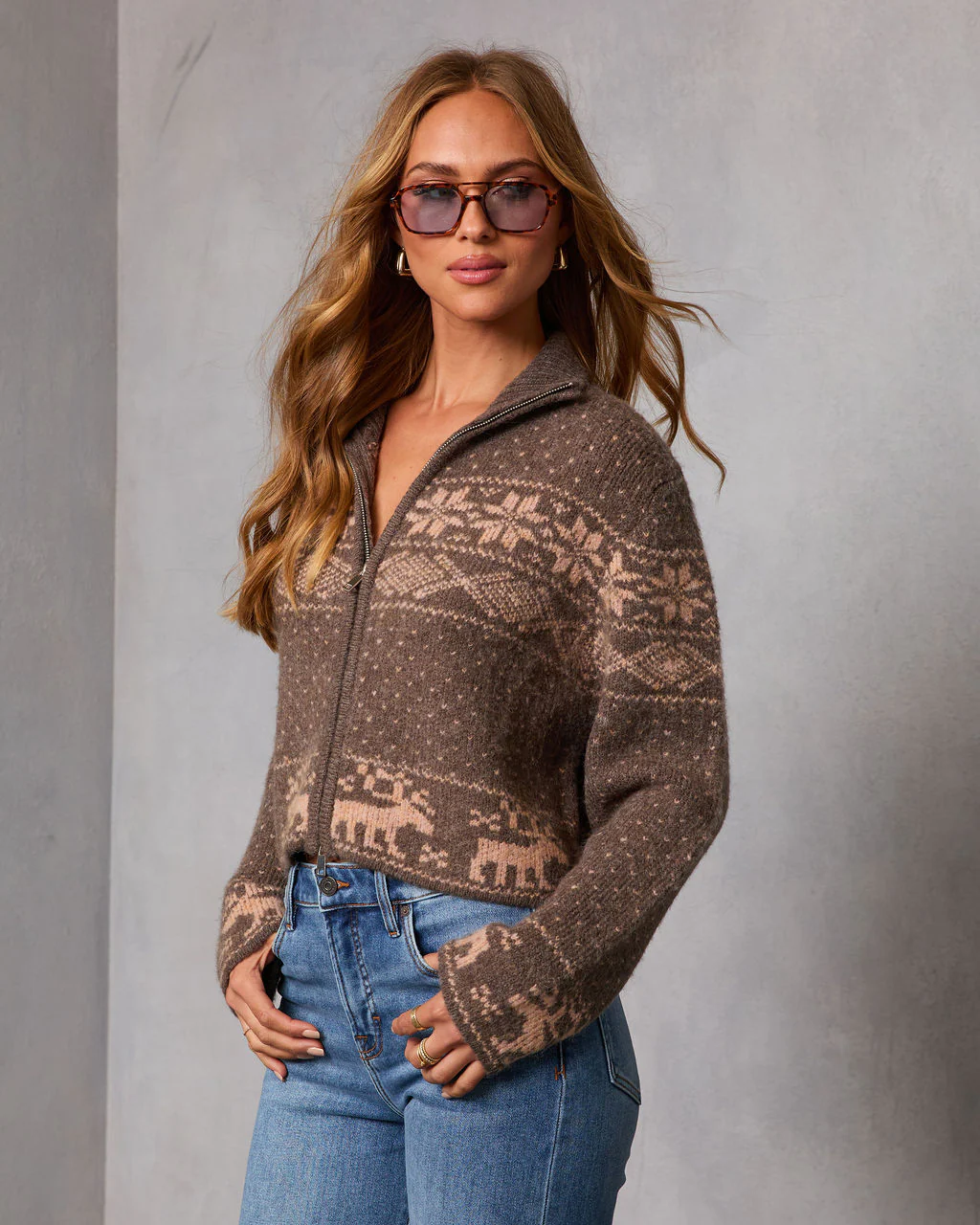 Alpine Snow Novelty Fair Isle Sweater - Image 3