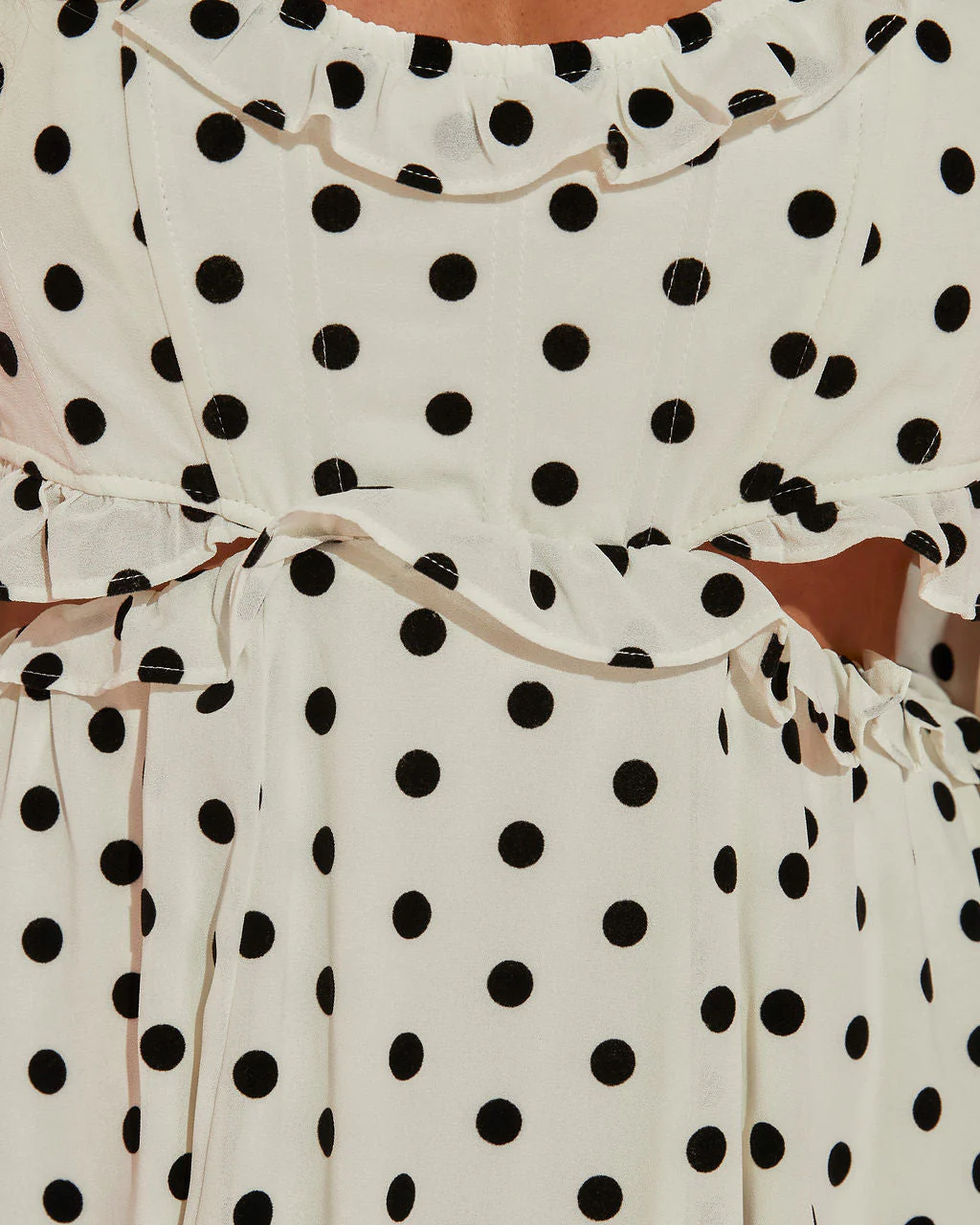 Always Bonita Polka Dot Cutout Mini Dress - Image 3