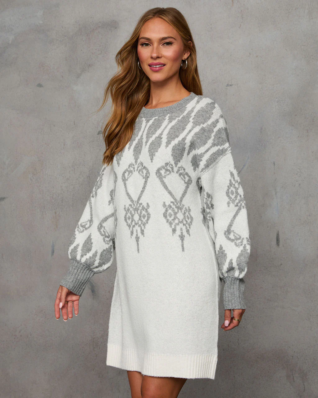 Amani Printed Mini Sweater Dress - Image 3