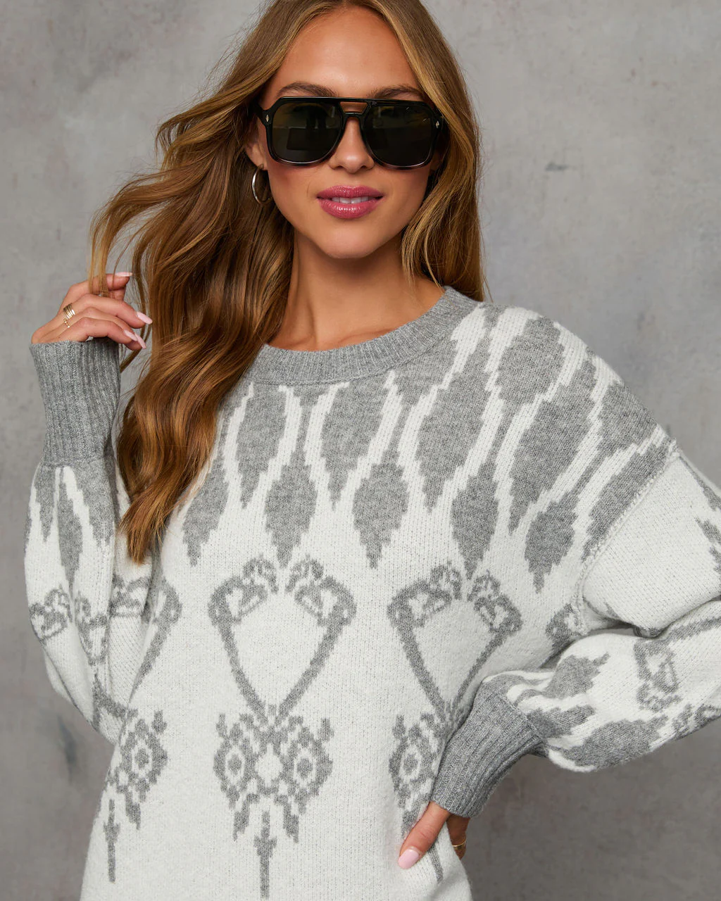 Amani Printed Mini Sweater Dress - Image 5