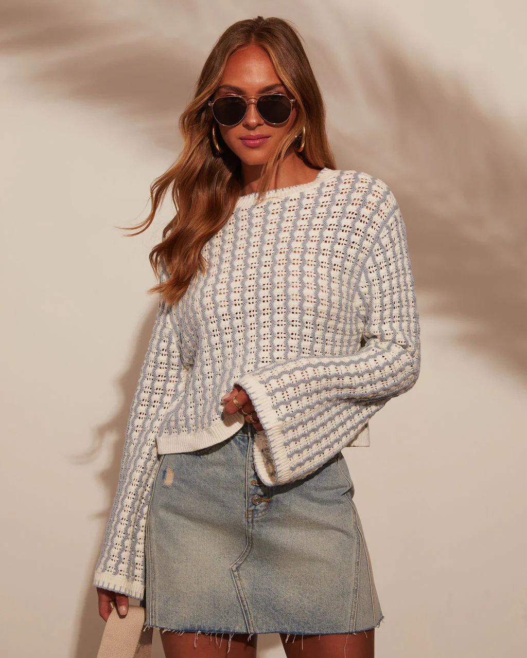 Amani Wide Sleeve Gingham Pullover - Image 5