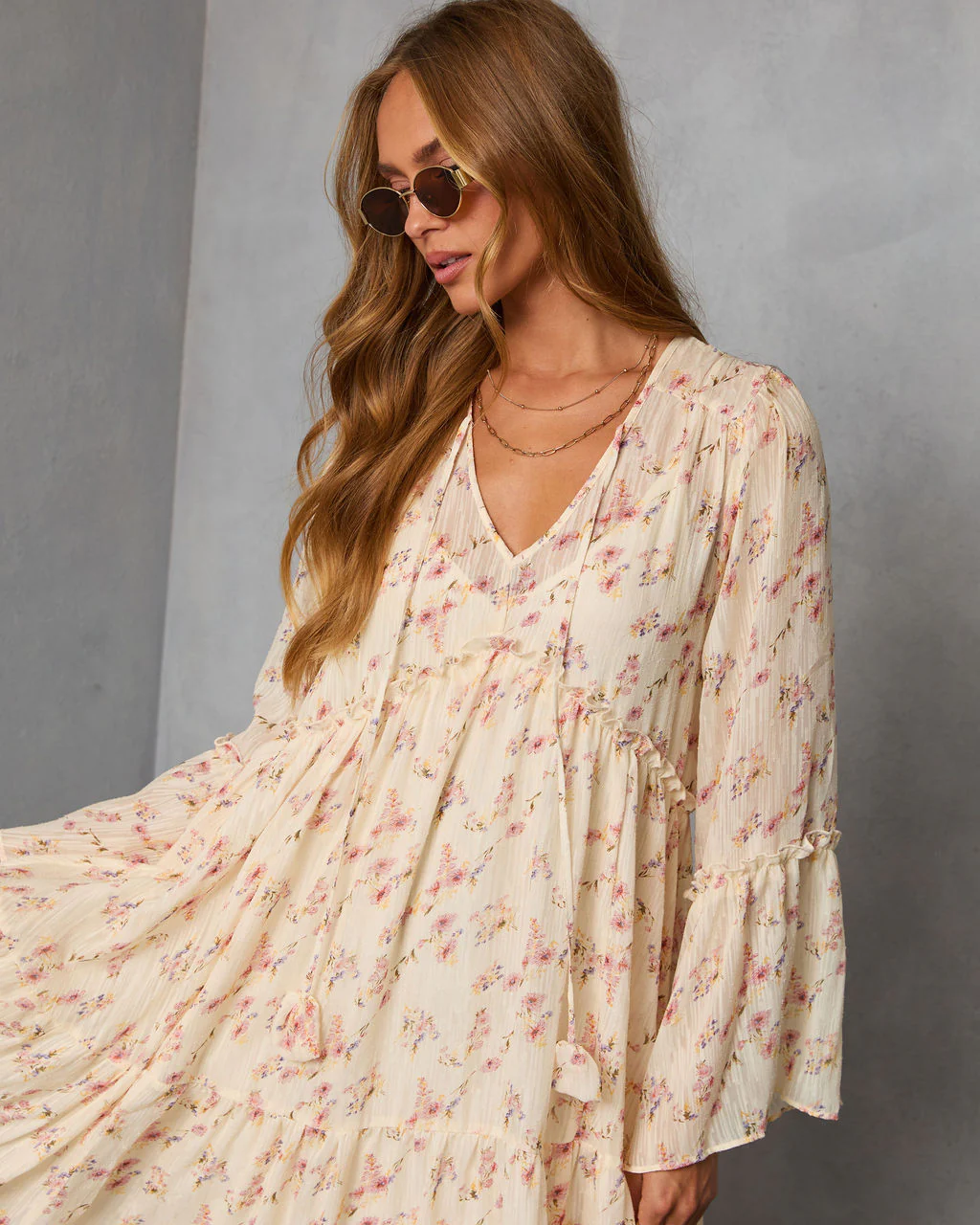 Amber Drift Printed Maxi Dress - Image 2