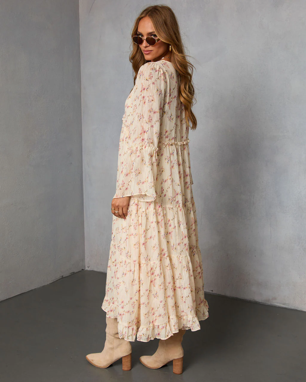 Amber Drift Printed Maxi Dress - Image 4
