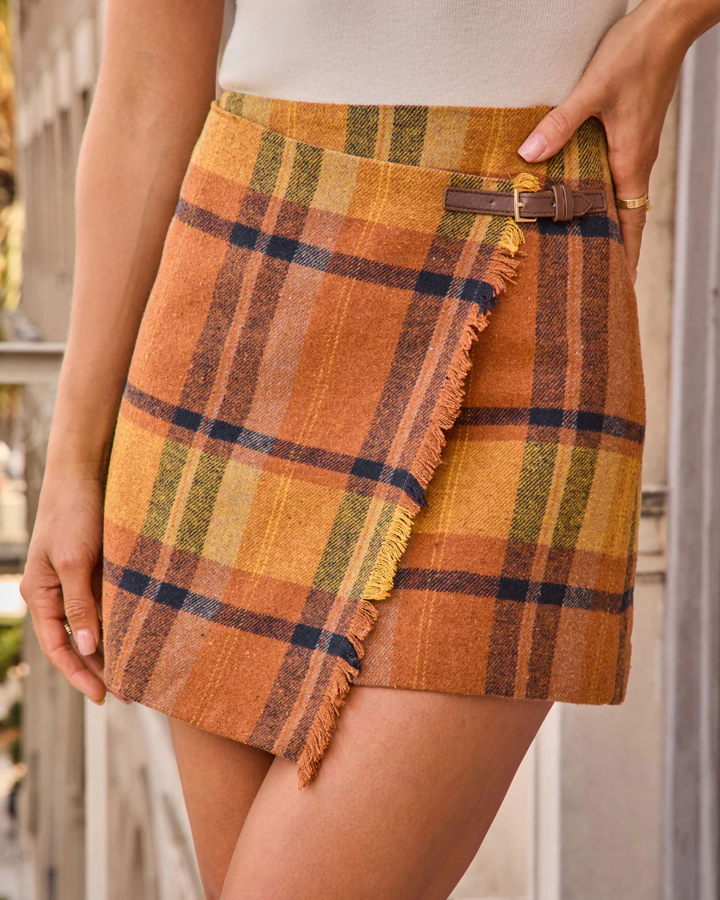 Amber Orchard Wrap Mini Skirt - Image 3