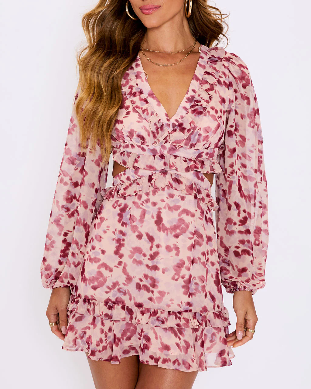 Amelia Floral Ruffle Mini Dress - Image 5