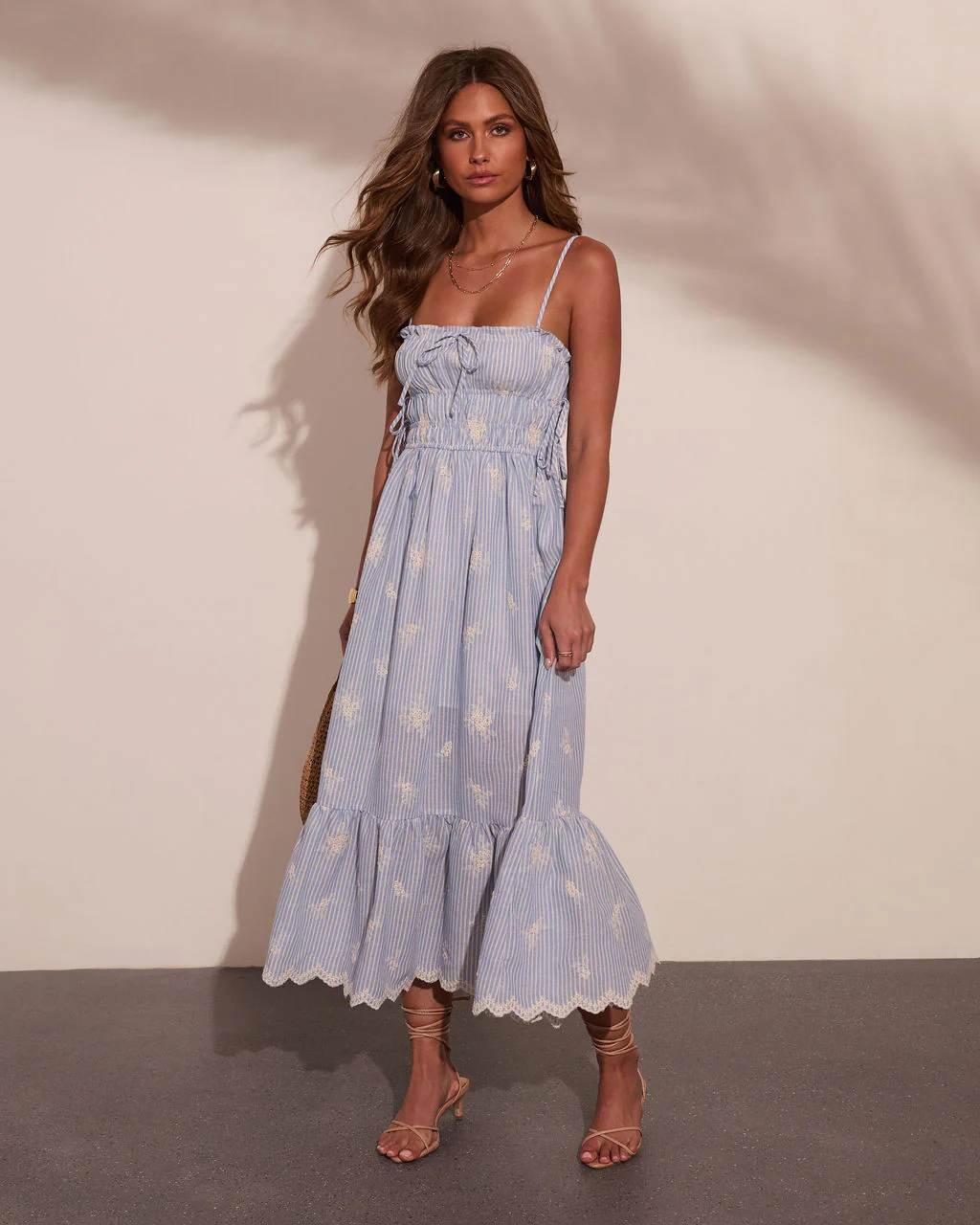 Ameliah Striped Floral Maxi Dress - Image 3