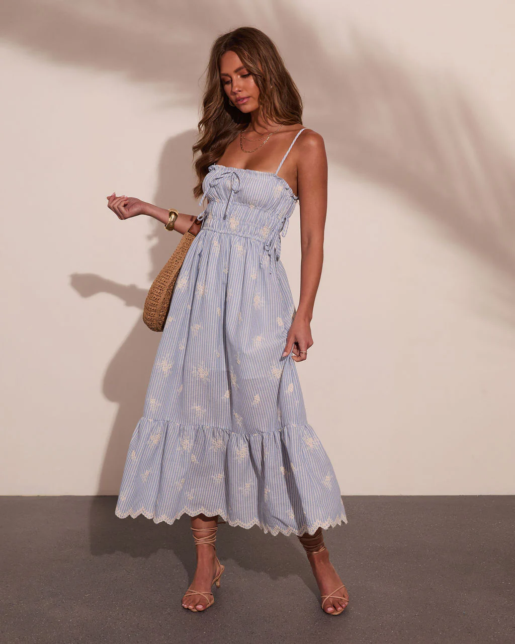 Ameliah Striped Floral Maxi Dress - Image 6