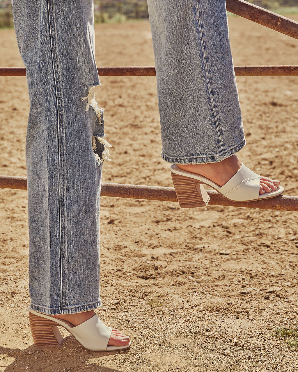 Ameliah Vegan Leather Heel Mules - Image 5