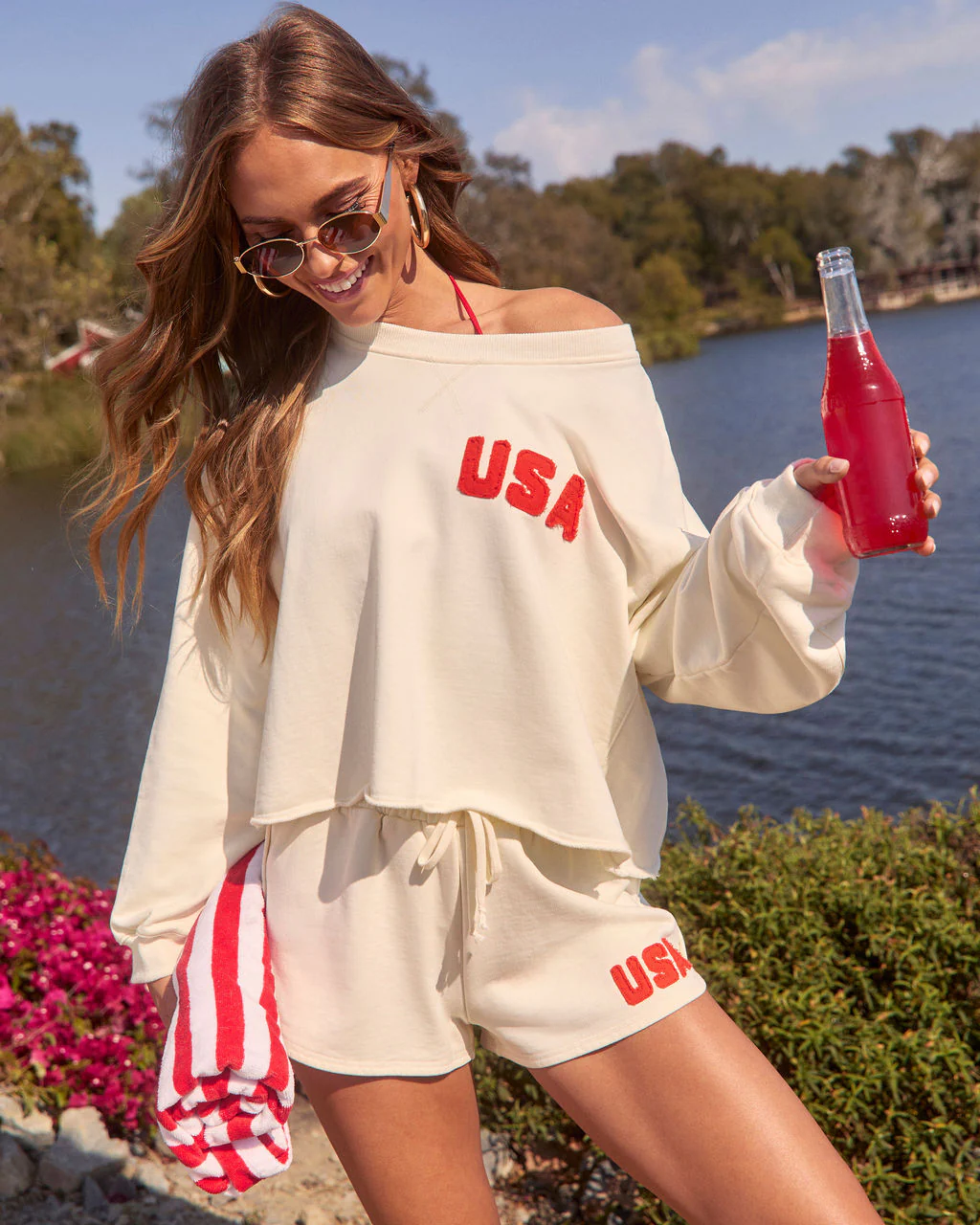 American Belle Relaxed USA Embroidered Top - Image 4