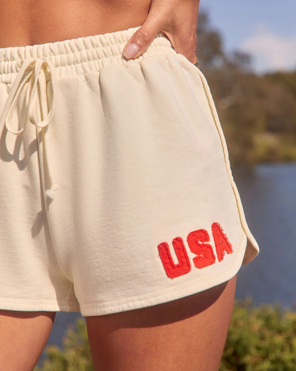 American Belle USA Embroidered Sweat Shorts - Image 6