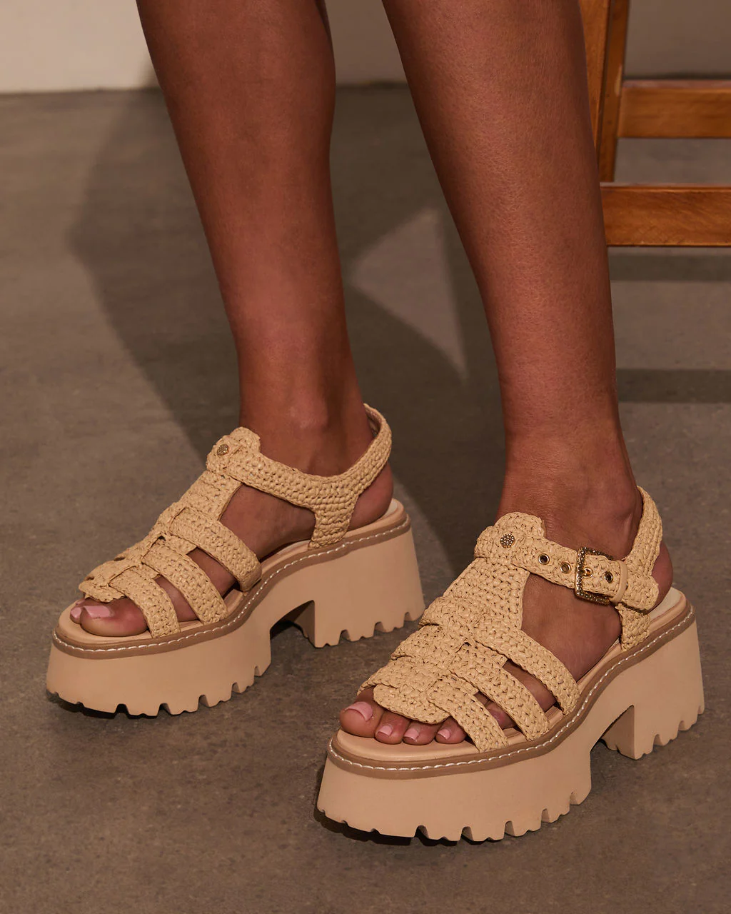 Amina Crochet Chunky Platform Sandals - Image 5