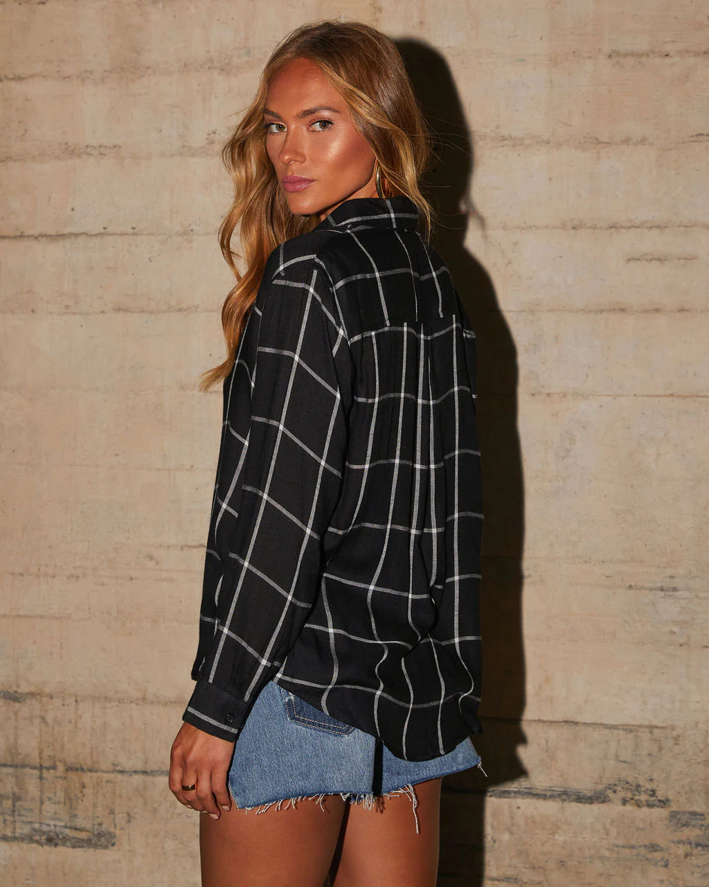 Amora Plaid Button Down Top - Image 4