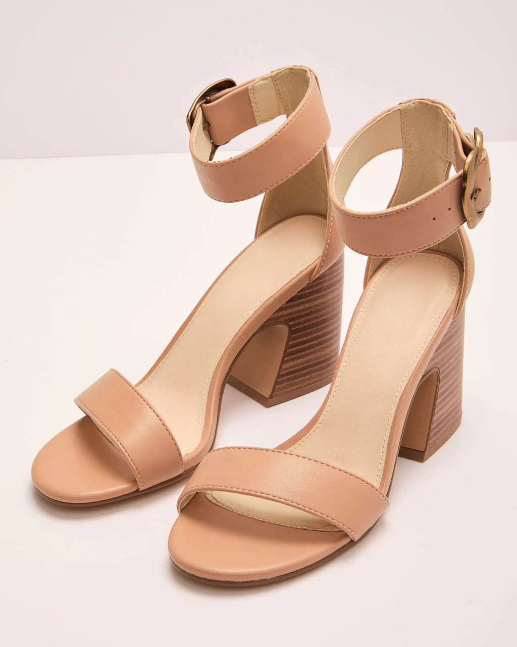 Amyra Vegan Leather Open Toe Heels - Image 2