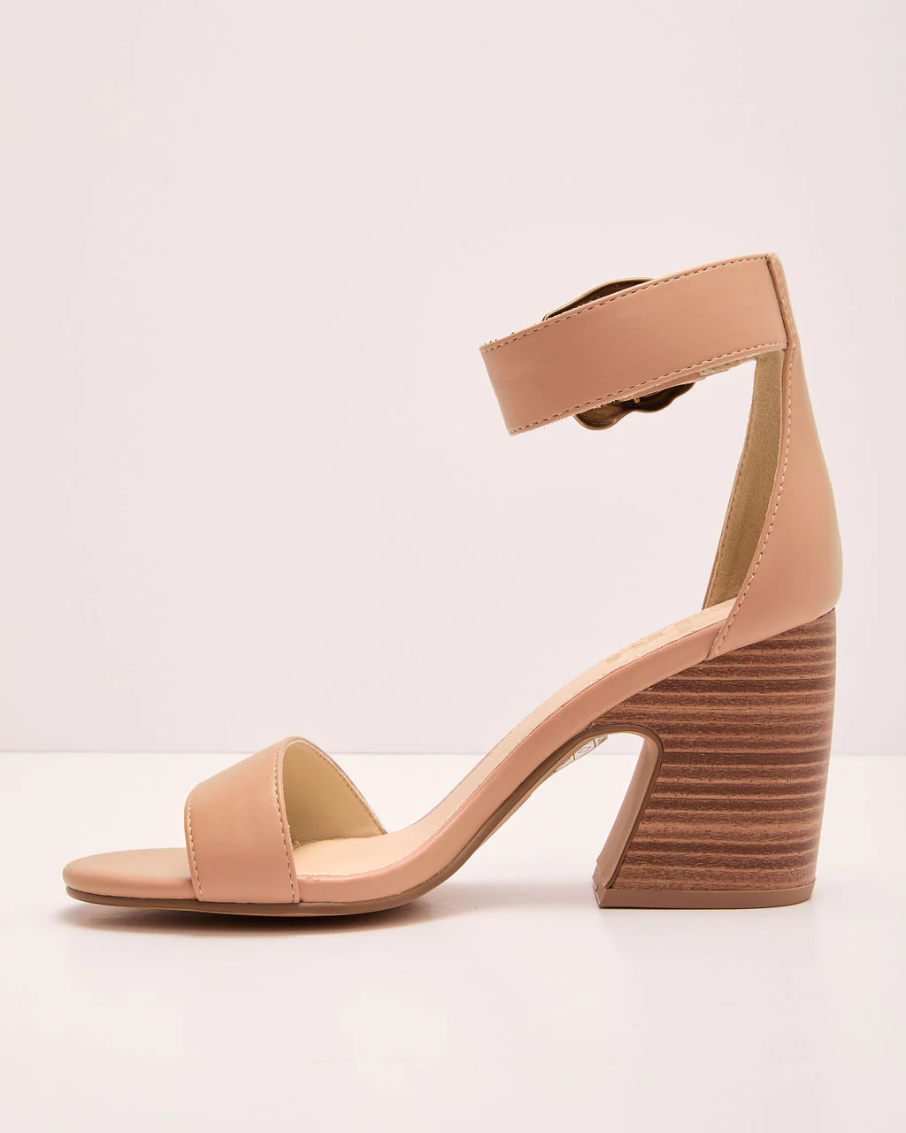Amyra Vegan Leather Open Toe Heels - Image 3