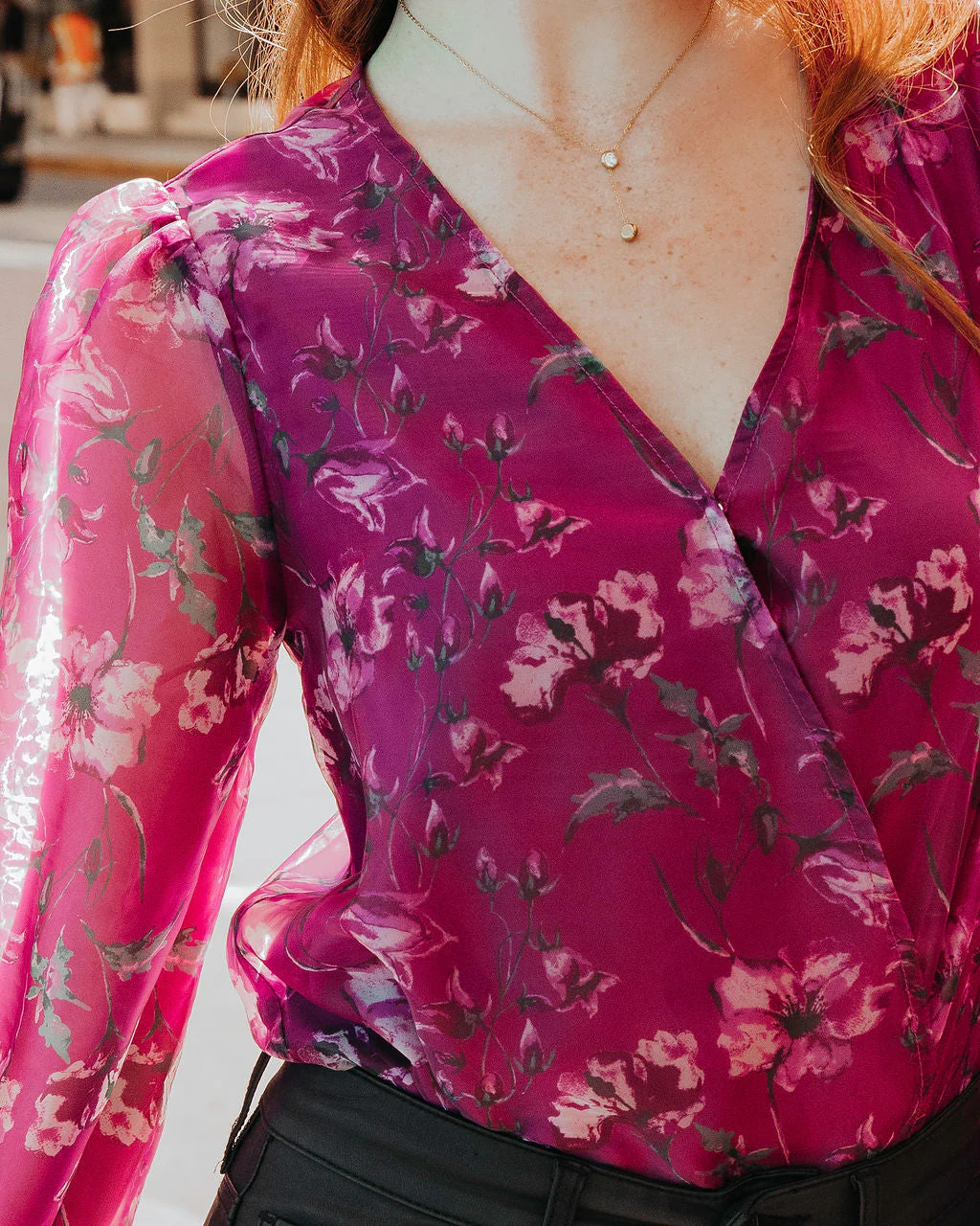 Anastasia Floral Organza Ruffle Bodysuit - Image 2