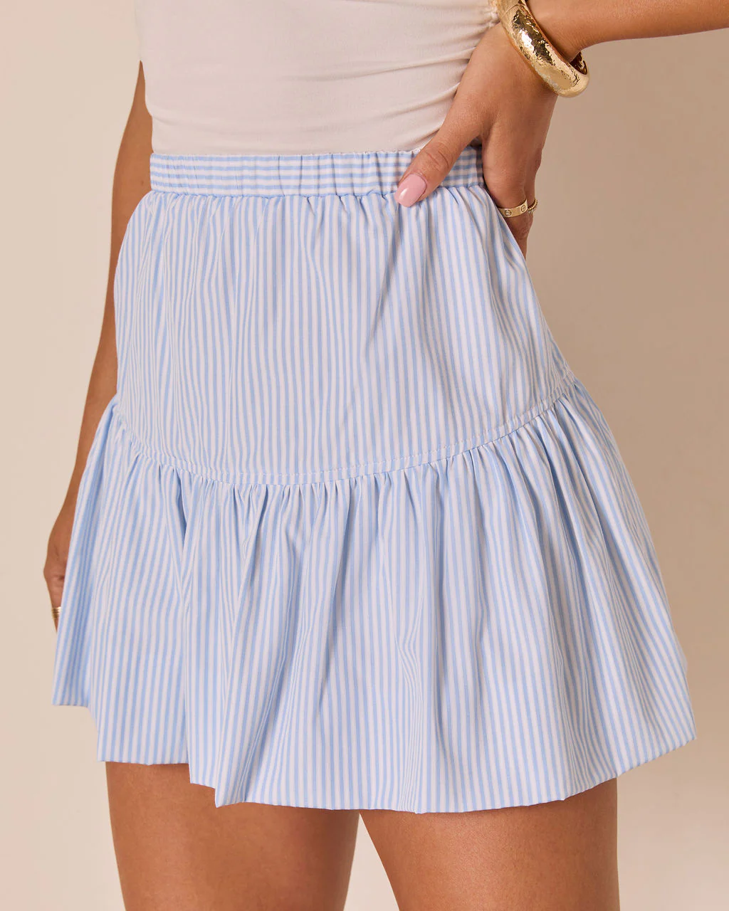 Anchorlight Stripe Bubble Skirt - Image 3