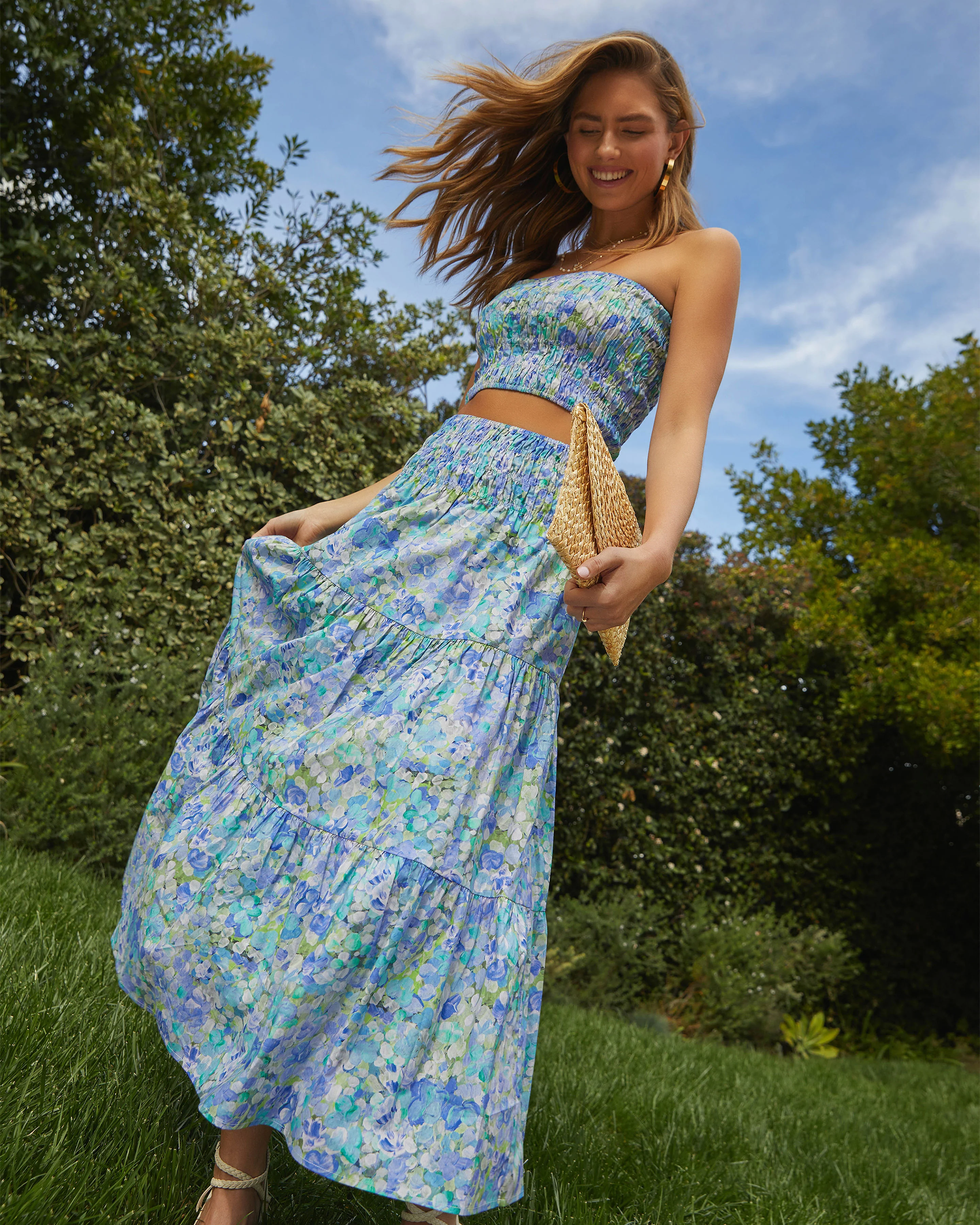 Angie Floral Cropped Tube Top - Image 2
