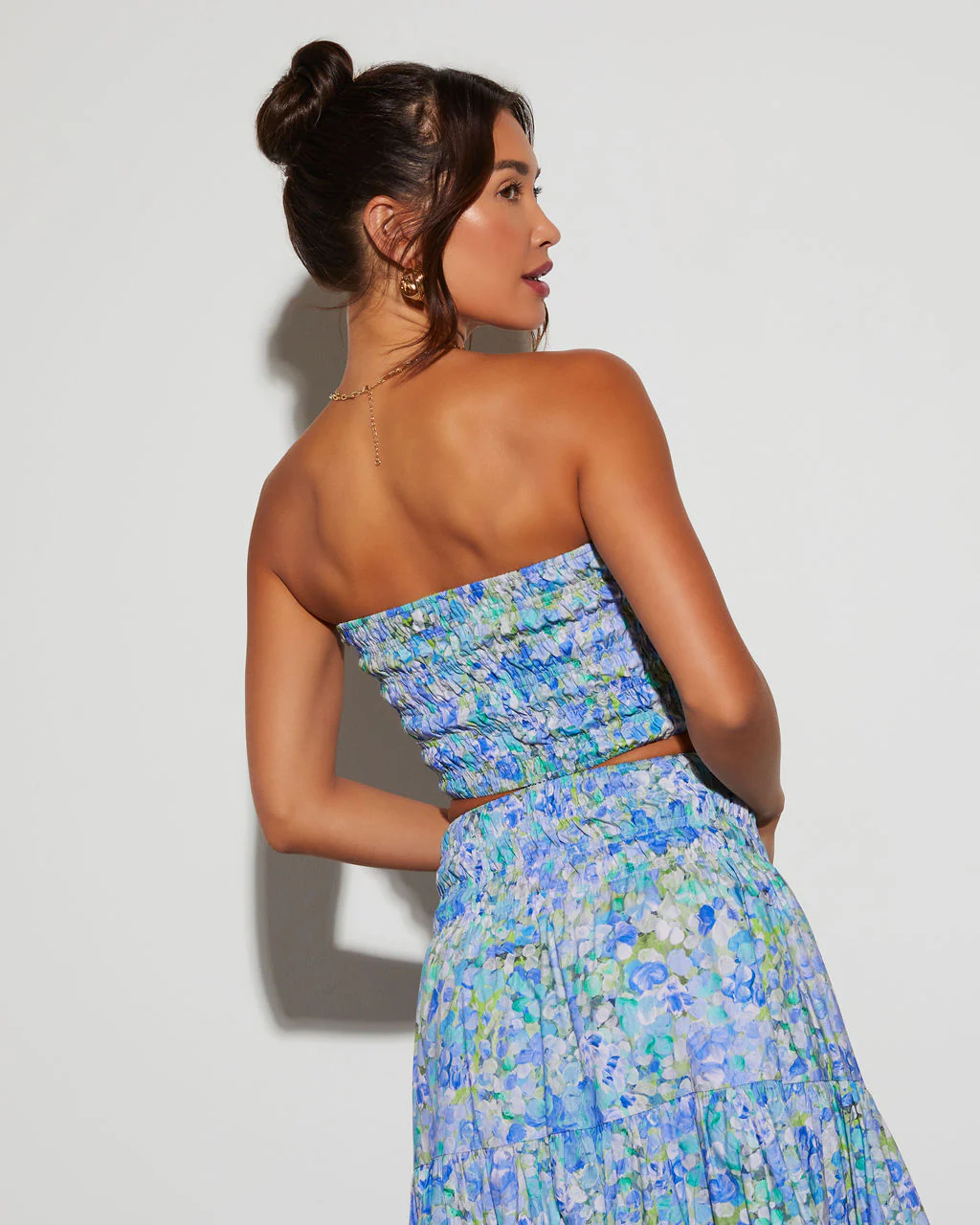 Angie Floral Cropped Tube Top - Image 4