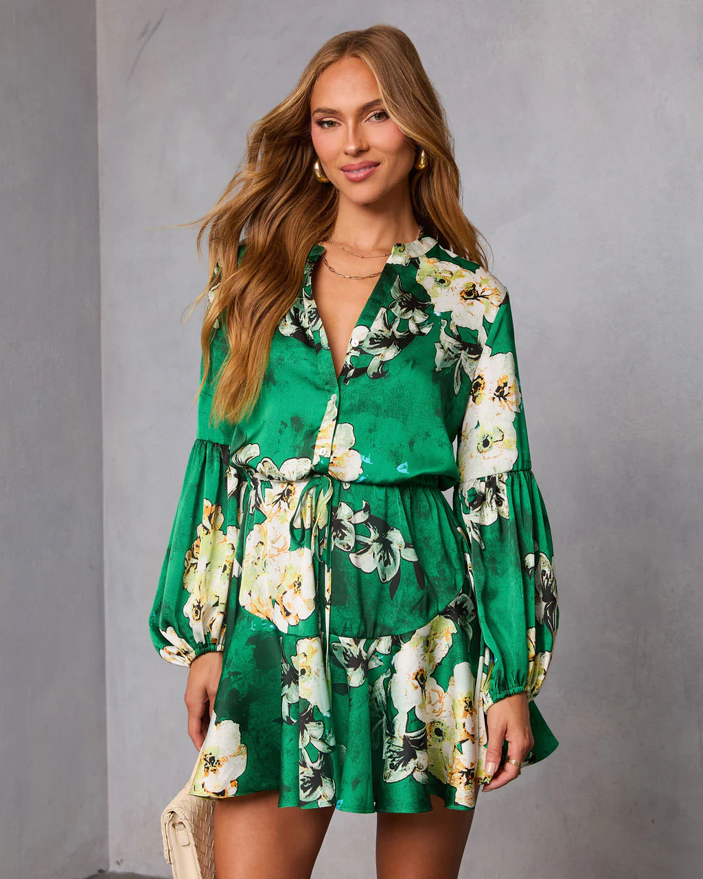 Antique Rose Drawstring Mini Dress - Image 3