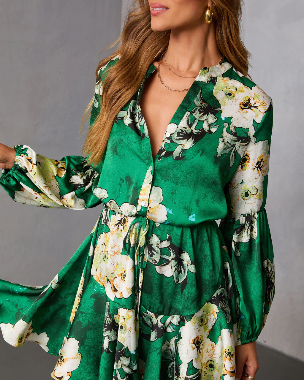 Antique Rose Drawstring Mini Dress - Image 6