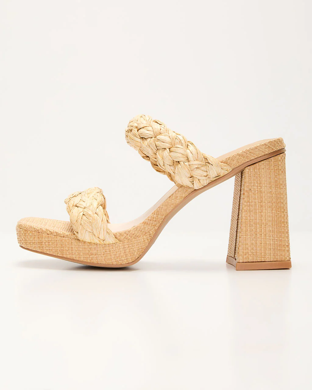 Anyah Braided Raffia Heel Sandals - Image 2