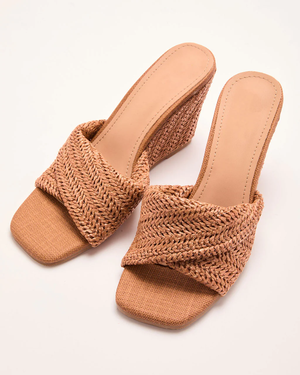 Arbella Raffia Wedge Mules - Image 2