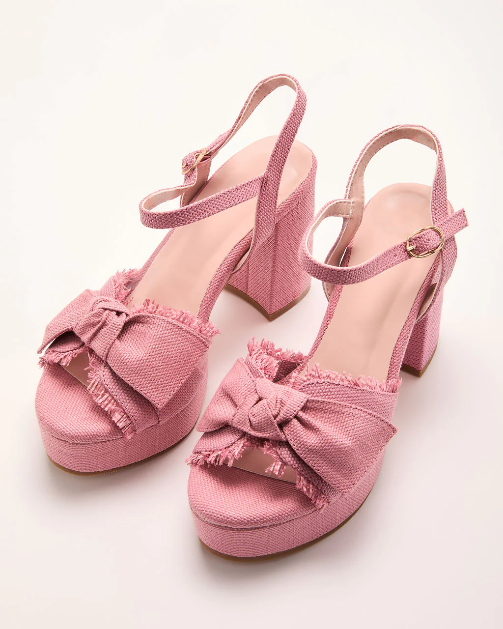 Ariane Frayed Trim Platform Heels - Image 2