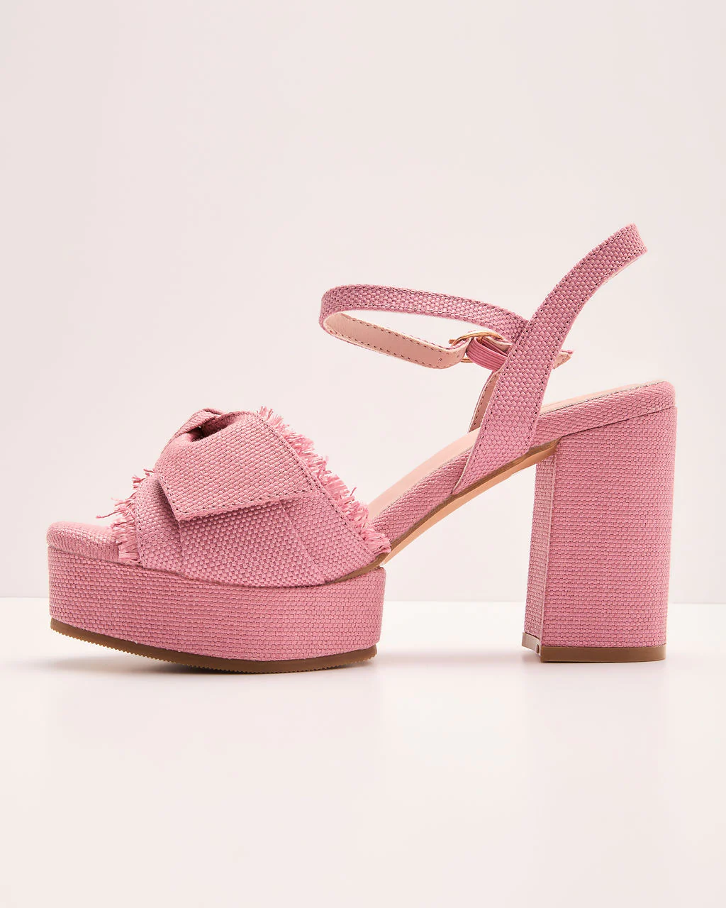 Ariane Frayed Trim Platform Heels - Image 3