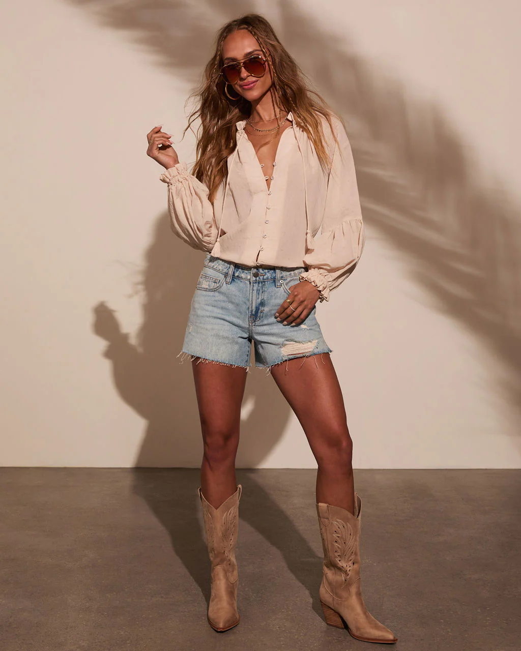 Armen Tassel Tie Peasant Top - Image 5