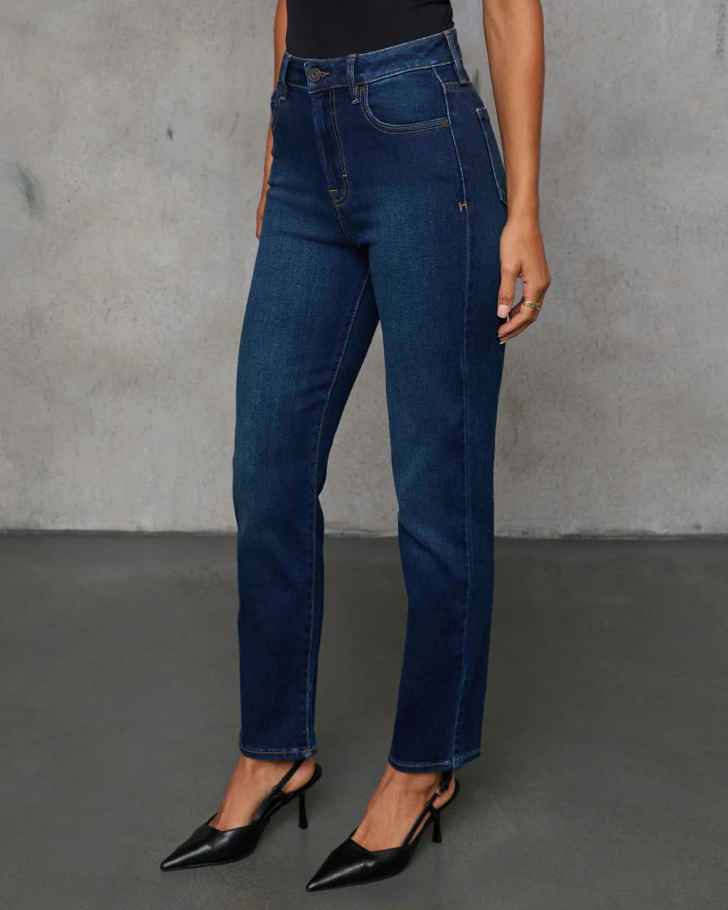 Ashley Super Stretch High Rise Straight Leg Jeans - Image 3