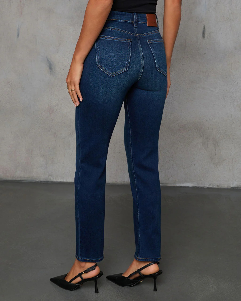 Ashley Super Stretch High Rise Straight Leg Jeans - Image 4