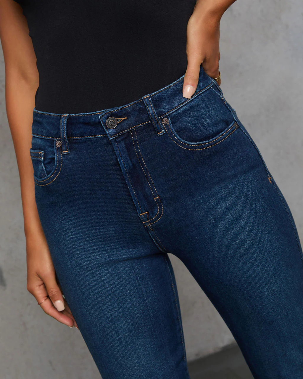 Ashley Super Stretch High Rise Straight Leg Jeans - Image 5