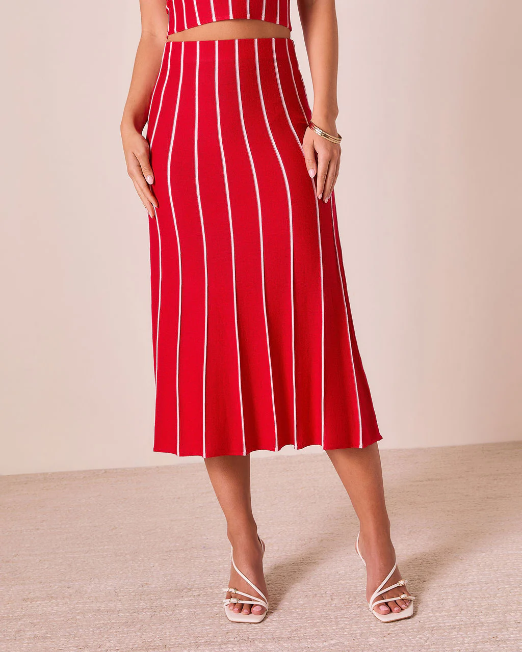 Ashlin Contrast Striped Maxi Skirt - Image 2